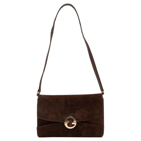 gucci brown suede crossbody